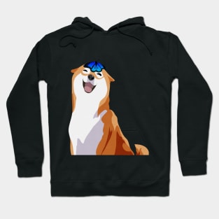 Happy Shiba Inu - Blue Butterfly Hoodie